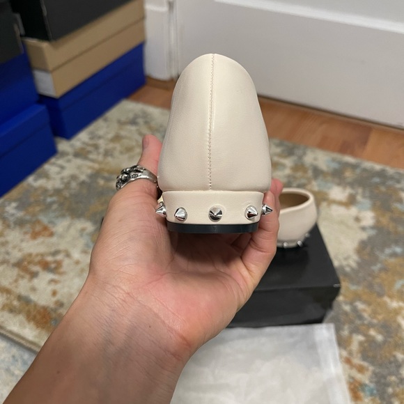 NIB Women Size 7.5 (Euro Size 38) SHEIN Tweed Cap Toe Chain Trim Flats In Black - Picture 10 of 13